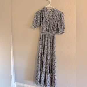 Max Studio Blue Patterned Maxi Dress